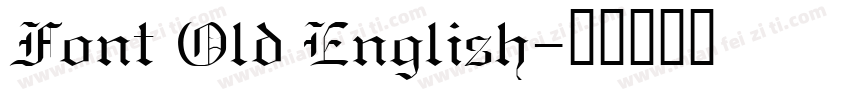 Font Old English字体转换